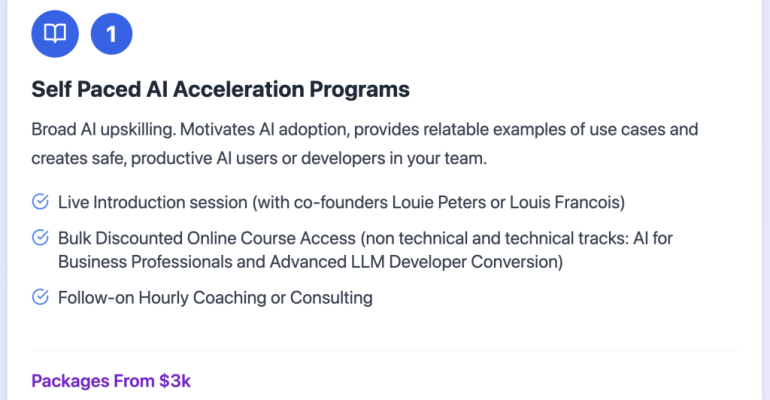 Let us Transform your Team into “AI-First” Employees to Stay Ahead of Competitors.